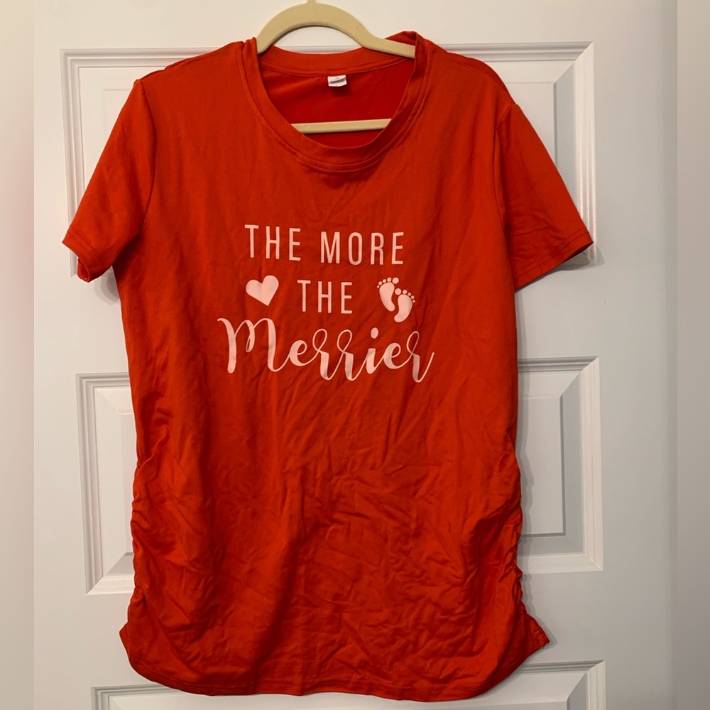 Christmas Maternity V-Neck Tee
